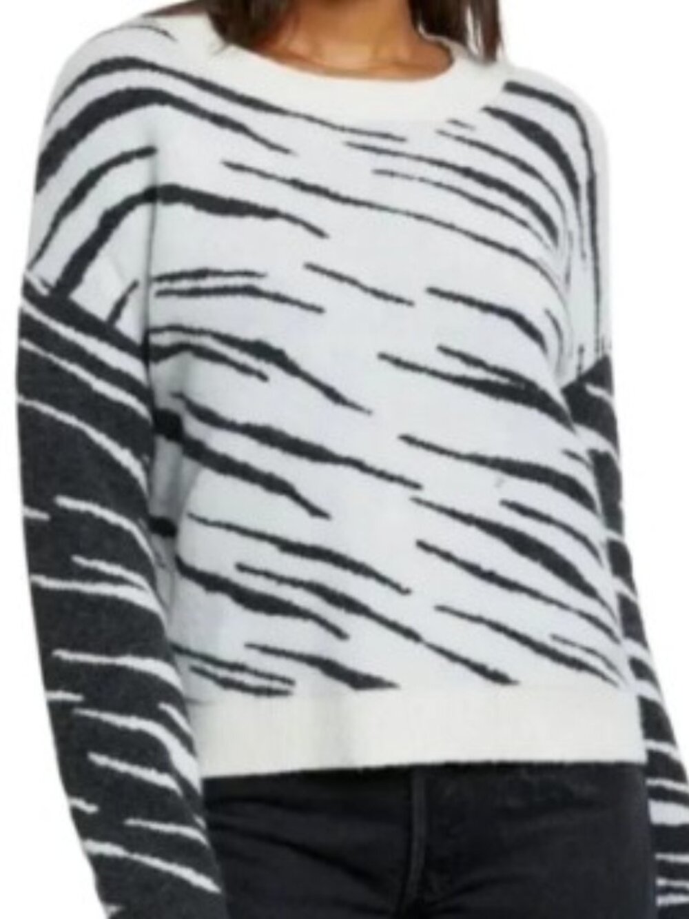 Rails Lana Tiger Cashmere Wool Blend Sweater S